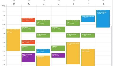 Using the Barnard Calendar for Time Management