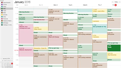 Using the Cortland Calendar for Time Management