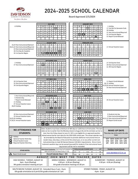 Using Davidson County Schools Calendar Effectively