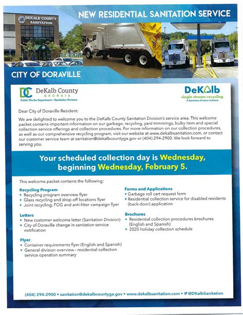 Using Dekalb County Sanitation Calendar