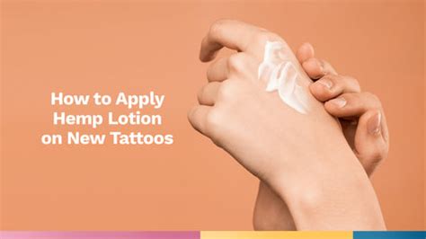 using hemp tattoo lotion