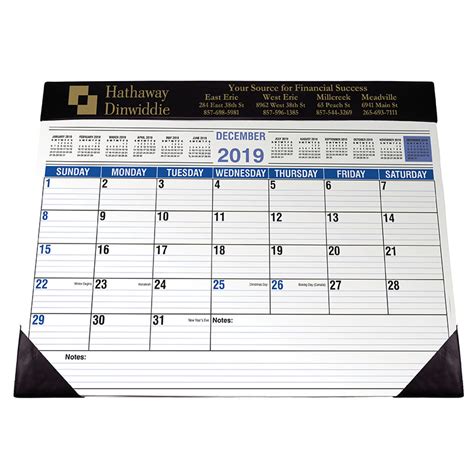 using large desk calendars for business