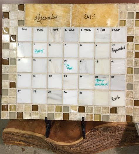 Using a marble calendar stand