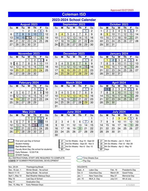 Using the Hays CISD Calendar