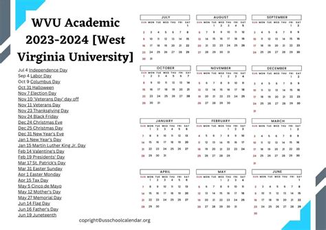 Using WVU Calendar