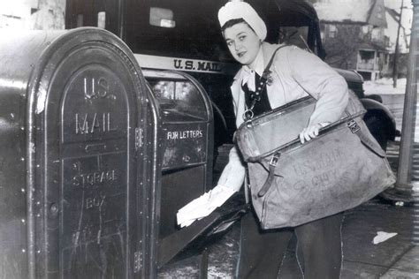 USPS Mail Carrier Delivering Packages