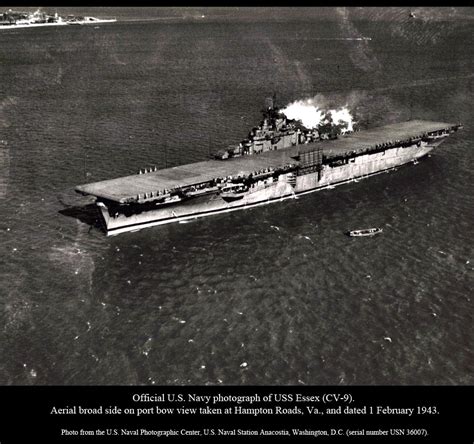 USS Essex CV-9 in 1943