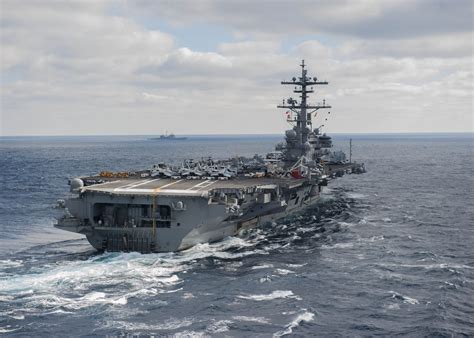 USS George H.W. Bush participating in fleet exercises