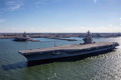 USS George H.W. Bush undergoing maintenance