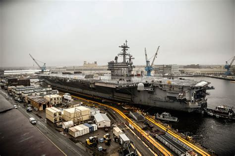 USS George H.W. Bush in Shipyard