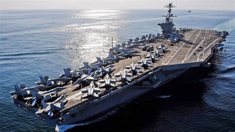 Flight deck operations on USS Gerald R. Ford