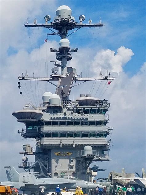 The island of the USS John C. Stennis