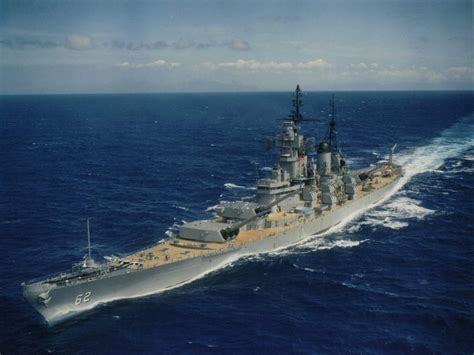 USS New Jersey (BB-62) firing her guns