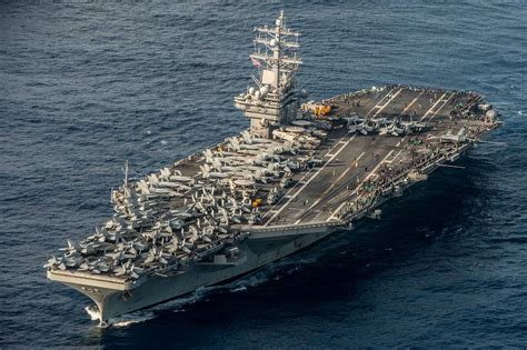 Aircraft on the USS Ronald Reagan's deck