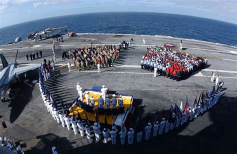 USS Ronald Reagan crew on deck