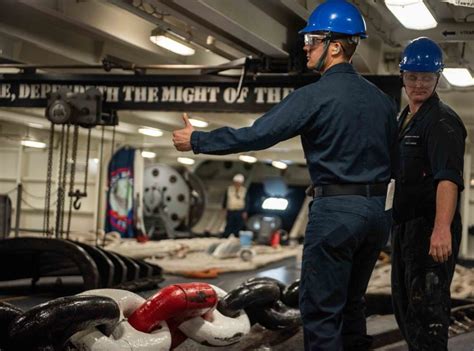 USS Ronald Reagan dropping anchor