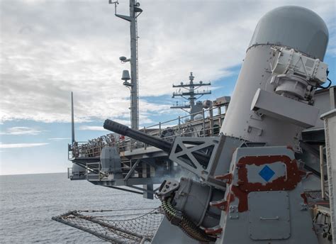 Phalanx close-in weapon system on the USS Ronald Reagan