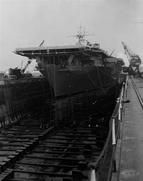 USS Wasp CV-7 in dry dock