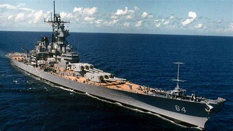 USS Wisconsin (BB-64) at sea