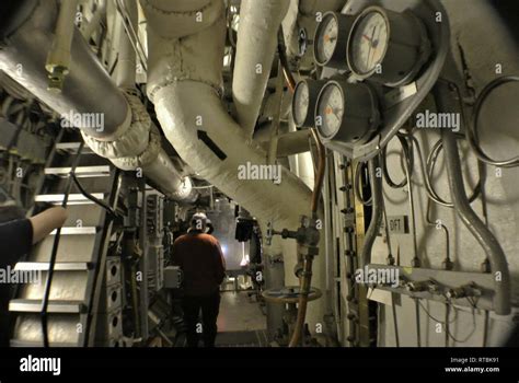 USS Wisconsin engine room