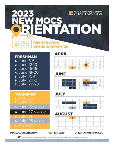 UTC Academic Dates