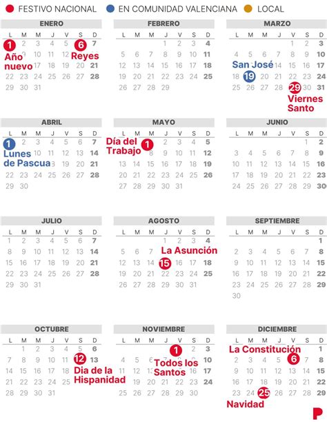 Valencia Calendar