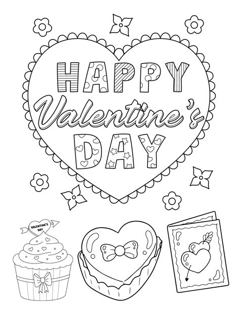 Valentine coloring pages with romantic scenes