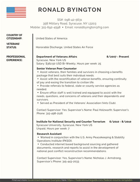 Veteran Resume Building