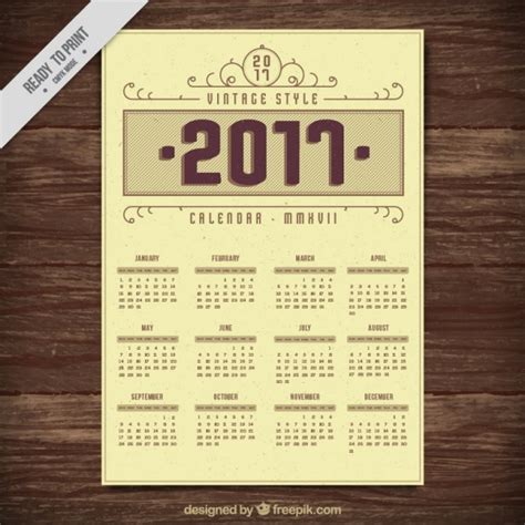 Vintage Style Calendars