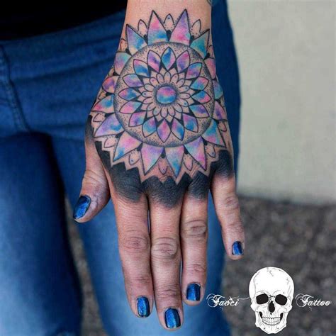 Violet mandala tattoos