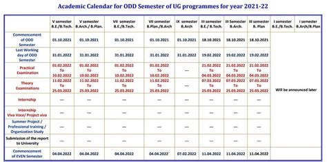 VTU Calendar Integration