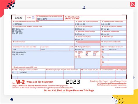 W2 form completion