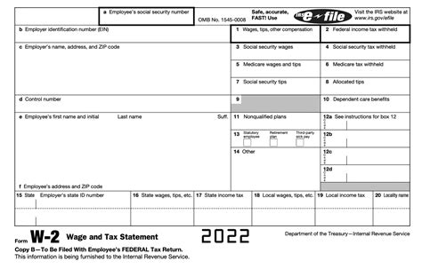 W2 form printable template for employers