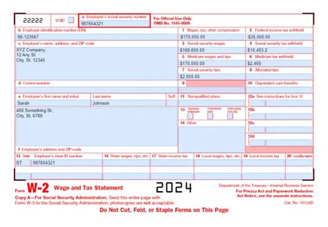 W2 form printable template image 2