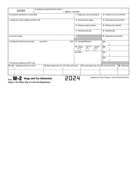 W2 form printable template image 3