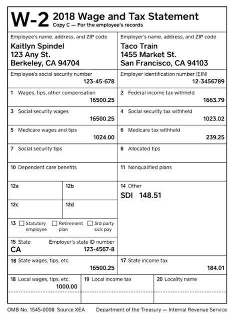 W2 form printable template image 8