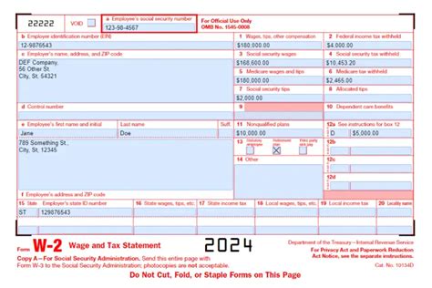 W2 form template security