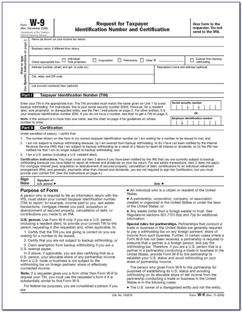 W9 Form Example 10