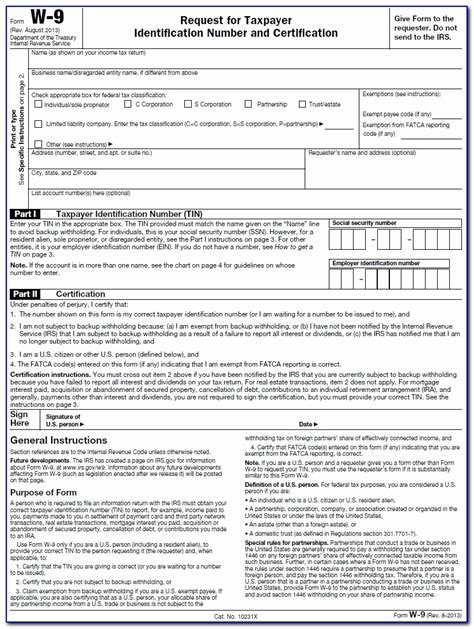 W9 Forms and IRS Audits