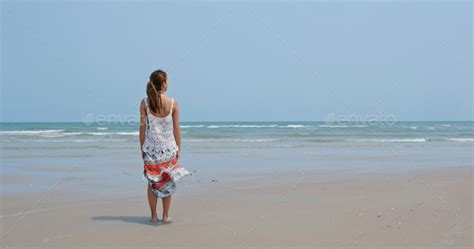 Walking on beach