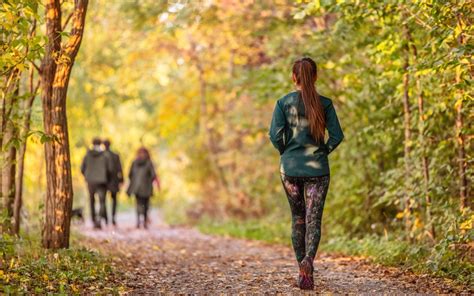 Walking on trail