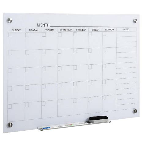 Wall Calendar Dry Erase with Markers