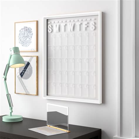 Wall-Mounted Calendar Pocket Chart Organizer