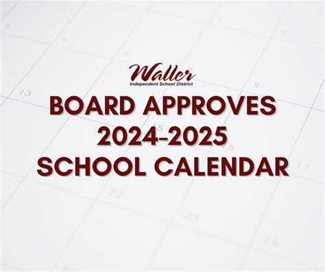 Waller ISD Calendar Overview