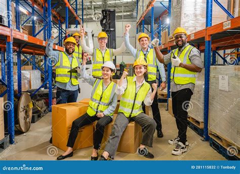 Warehouse workers busy at work