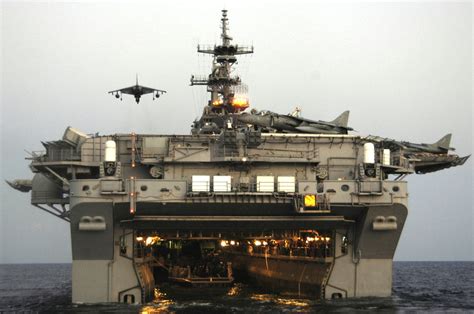 Wasp-class amphibious assault ship flight deck