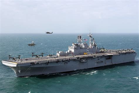 Wasp-class amphibious assault ship in humanitarian mission