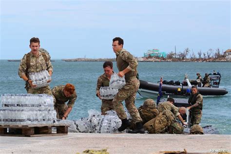 A Wasp-class ship providing humanitarian assistance during a disaster relief operation