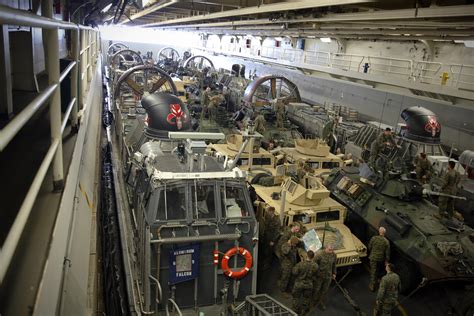 The well deck of a Wasp-class ship