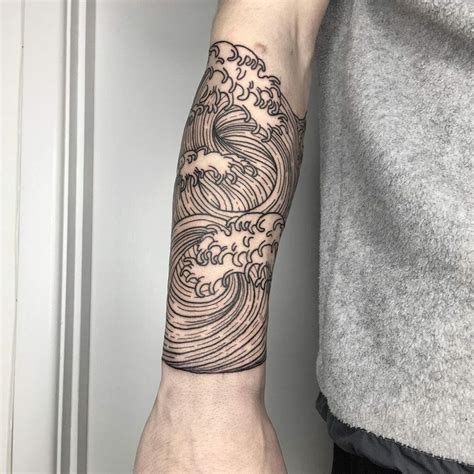 Wave tattoo sleeve filler ideas